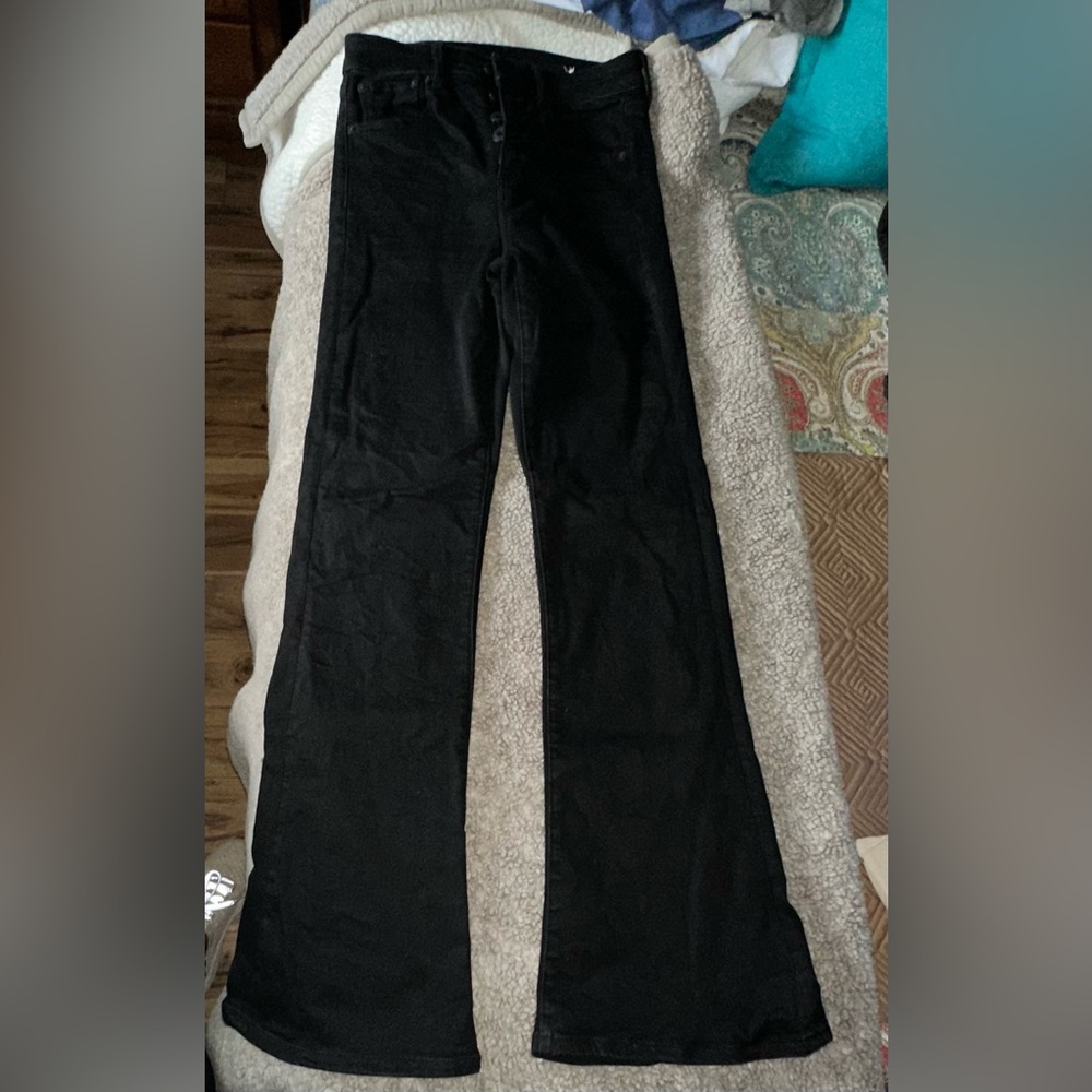 American Eagle Black Highest Rise Flare